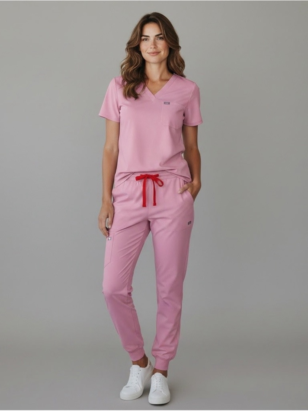 FIGS Pink Women's Catarina scrub top XS and Zamora Jogger S